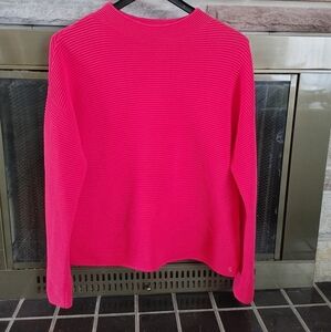 Tom Tailor rib knit pullover sweater pink 100% cotton size medium